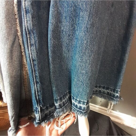 Zara Denim Long Sleeve Belted Coat/Wrap Dress - Picture 11 of 16